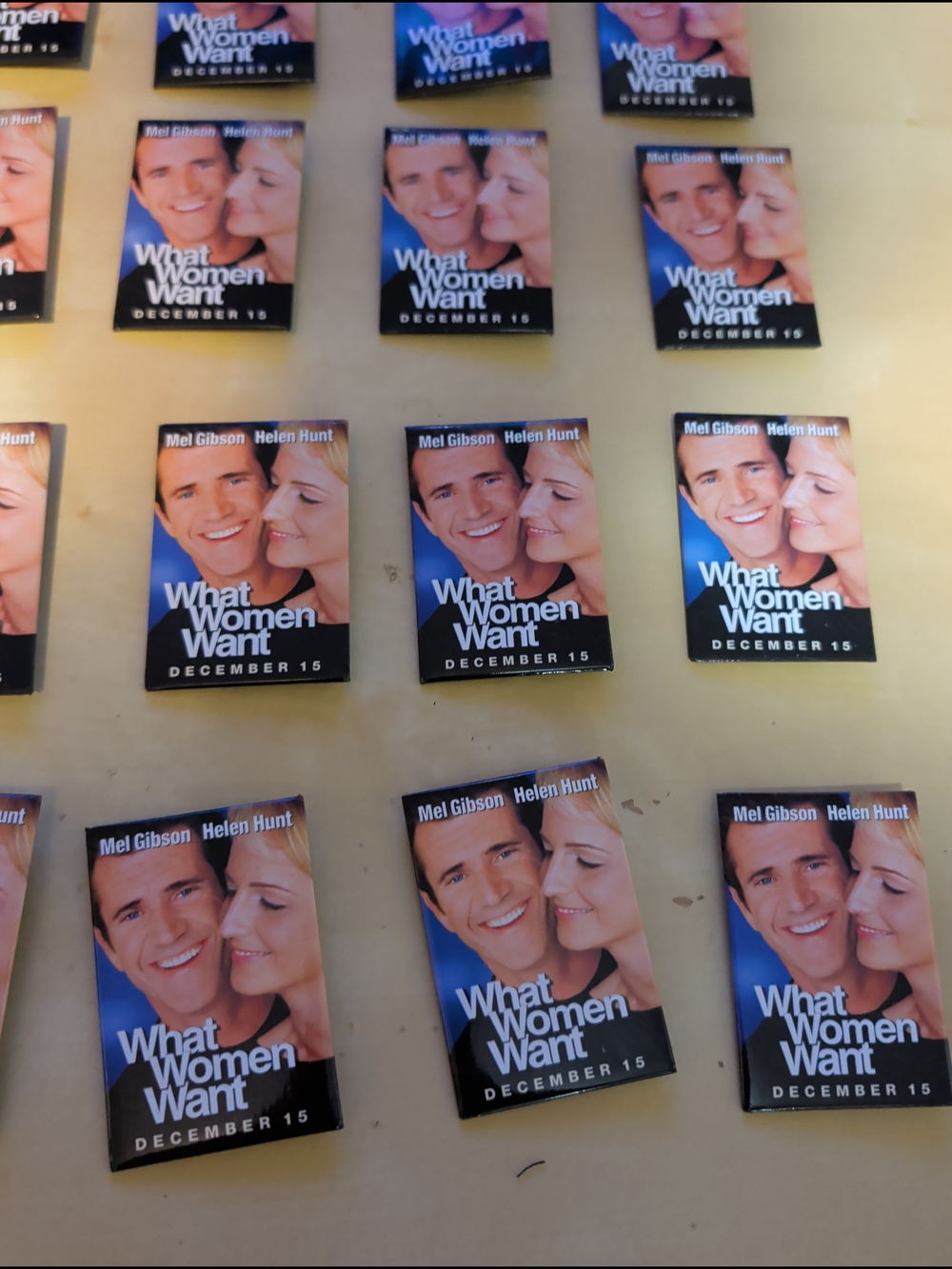 What Women Want pin button/badge - Mel Gibson,  Helen Hunt  LOT 20 NEW